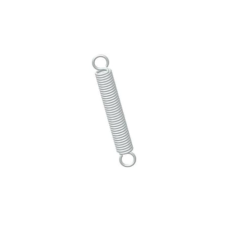 Extension Spring, O= .500, L= 3.50, W= .075